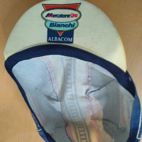 Asics Bianchi Mercatone Uno Albacom Cycling Hat Cap - Picture 7 of 8